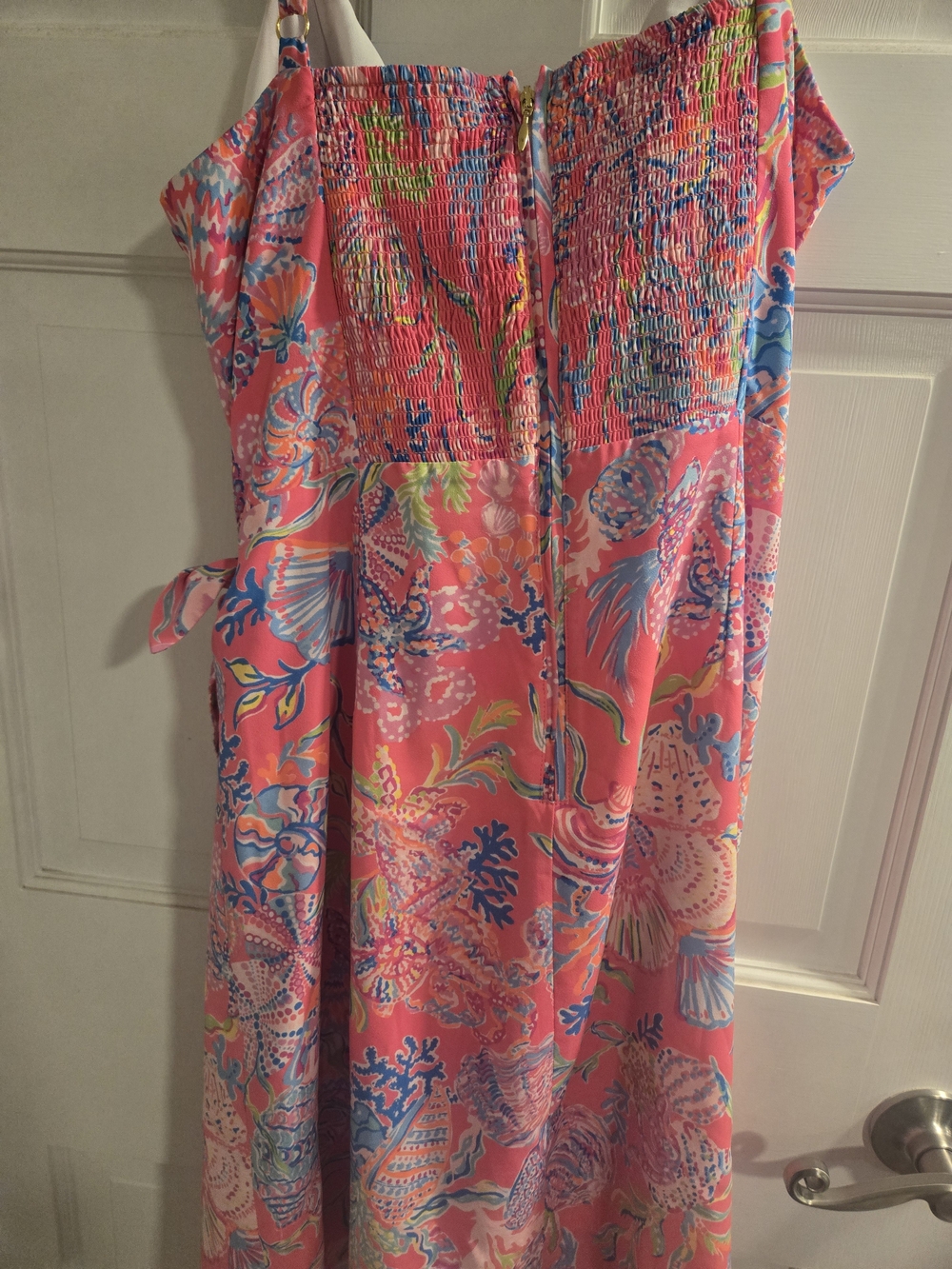 Lilly Pulitzer Coral Multi-Color Midi Dress